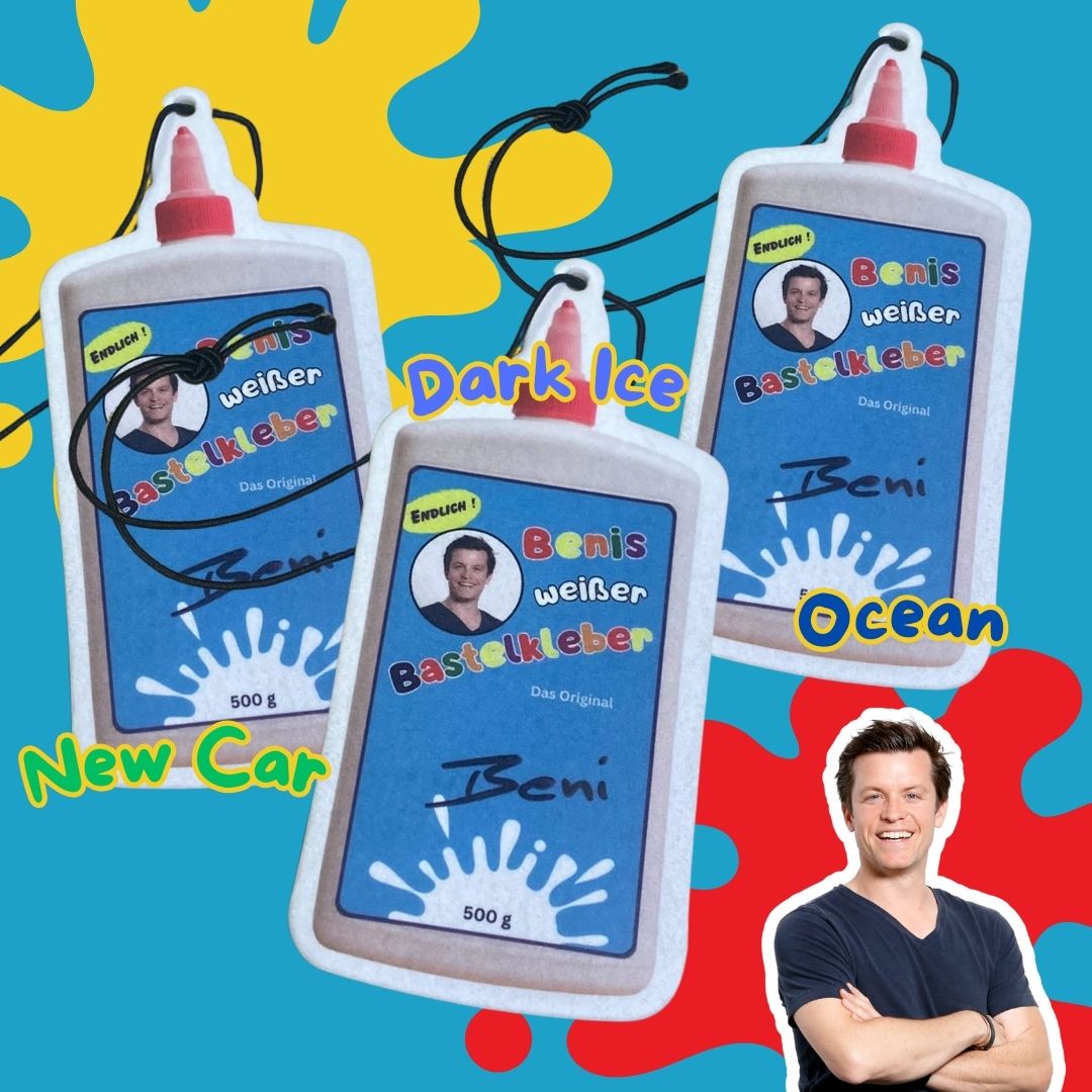 Benis weißer Bastelkleber-Duftbaum (3er-Set)